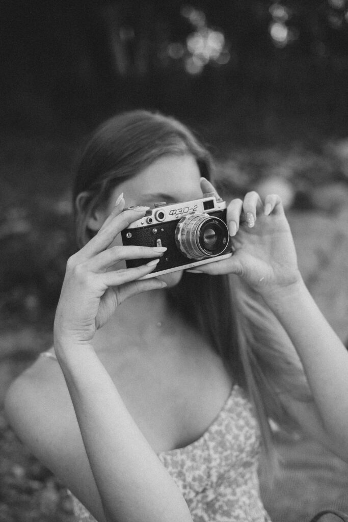 photo of photographer holding camera