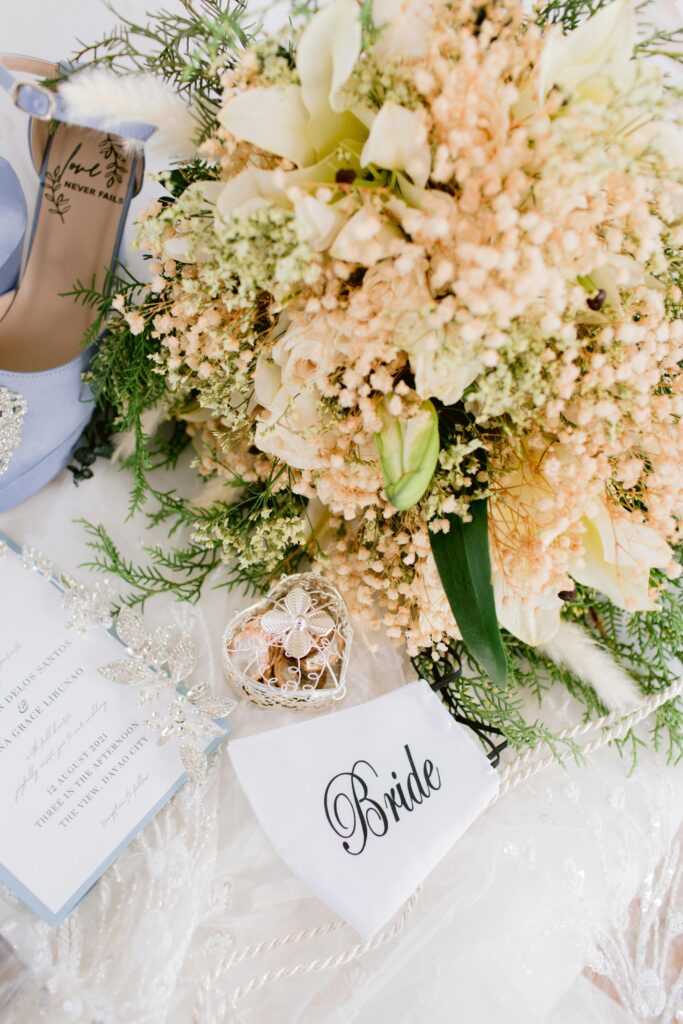 SEO for wedding planners showing with a bride detail flatlay