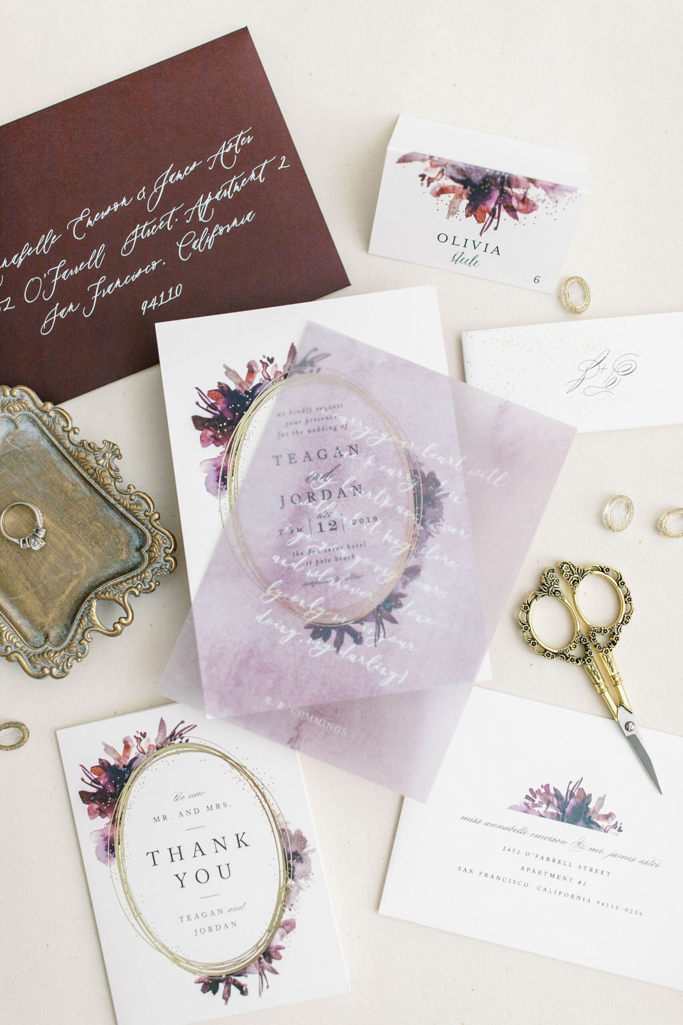 SEO Tips for wedding photographers shown through a flatlay